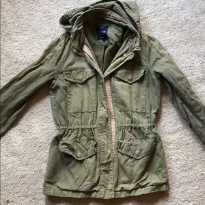 olive green Madewell military jacket